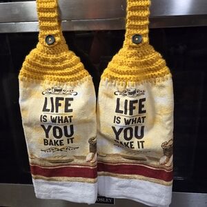 Kitchen towel toppers sets